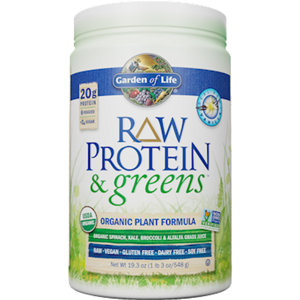 Garden of Life RAW Protein and Greens Vanilla 19.3 oz