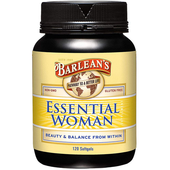 Barleans Essential Woman Oil Blend from Flaxseed Oil with Omega 3 6 9 and GLA  NonGMO Gluten Free  120 Softgels