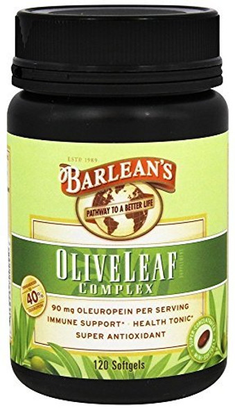 Olive Leaf Complex Barleans 120 Softgel by Barleans Organic Oils