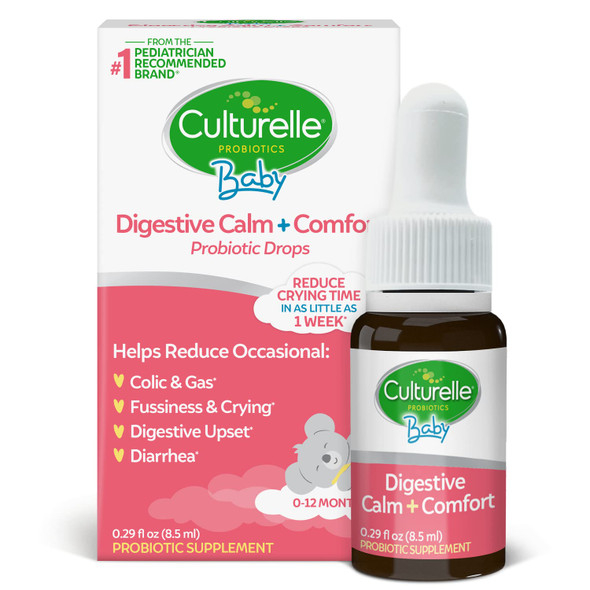 Culturelle Baby Digestive Calm  Comfort Probiotics Drops Helps Reduce Colic Gas Fussiness Crying  Digestive Upset in Babies Infants  Newborns 012 months Gluten Free  NonGMO 8.5 ml
