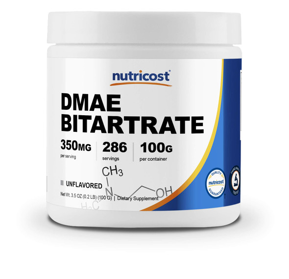 Nutricost Pure DMAE-Bitartrate Powder 100 Grams