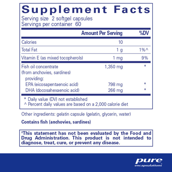 Pure Encapsulations EPA Ultimate 120 gels