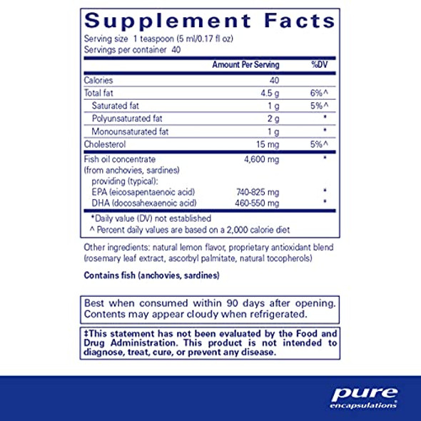 Pure Encapsulations EPA/DHA liquid 200 ml