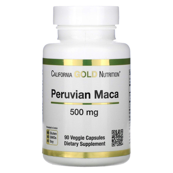 California Gold Nutrition Peruvian Maca, 500 mg, 90 Veggie Capsules