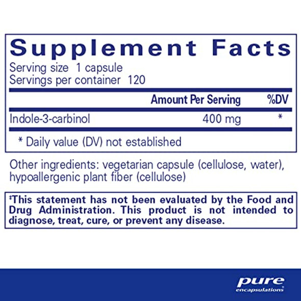 Pure Encapsulations Indole3Carbinol 400 mg 60 vcaps