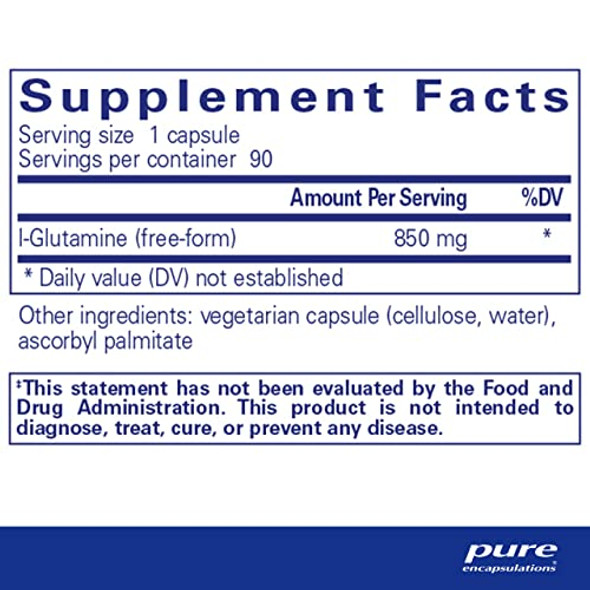 Pure Encapsulations LGlutamine 850 mg 90 vcaps