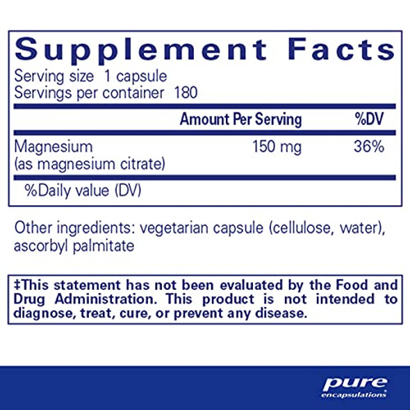 Pure Encapsulations Magnesium citrate 150 mg 90 vcaps