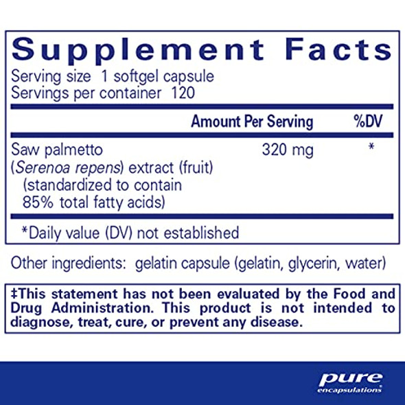 Pure Encapsulations Saw Palmetto 320 240 gels