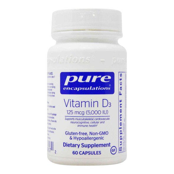 Pure Encapsulations Vitamin D3 5000 IU 60 vcaps