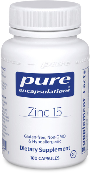 Pure Encapsulations Zinc 15 180 vcaps