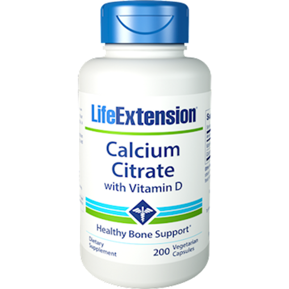 Life Extension Calcium Citrate with Vit D 200 vegcaps