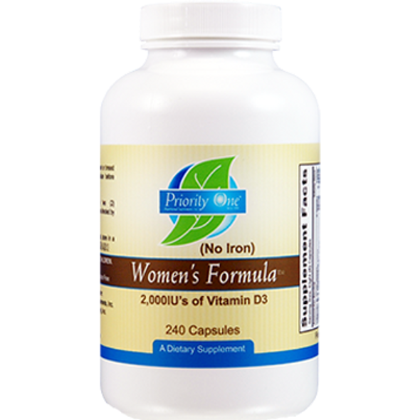 Priority One Vitamins Womens Formula No Iron  240 Capsules