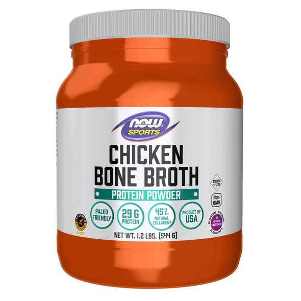 NOW Foods Sports Nutrition, Chicken Bone Broth Powder 544gram
