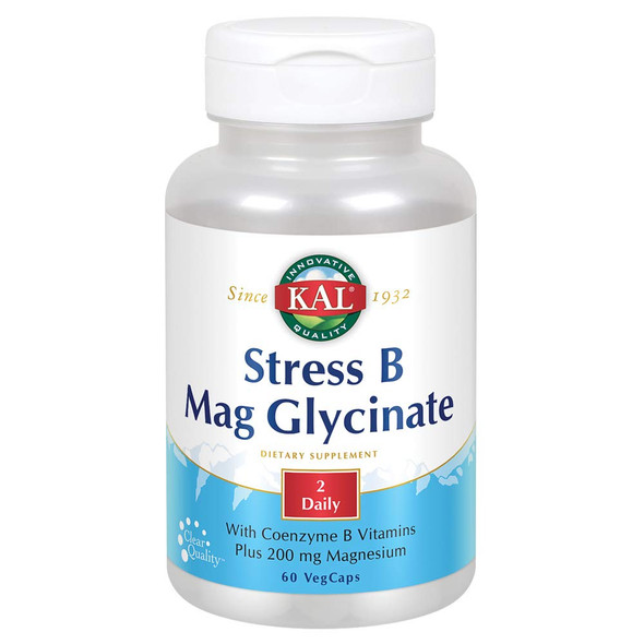 Kal Stress B Mag Glycinate | 60 Vegcaps