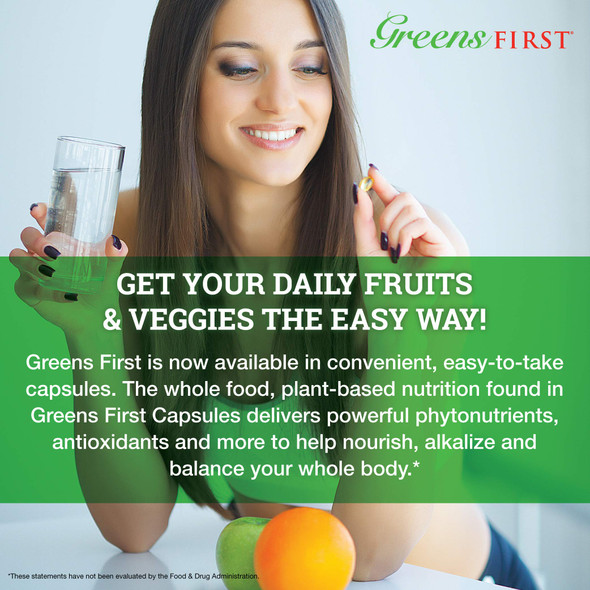 Greens First PROCapsules  Nutrient Richantioxidant Superfood 49 Different Super Foodsphytonutrient  Antioxidant Revitalize Gluten Free Vegan  NonGMO  180 Capsules 30 Servings