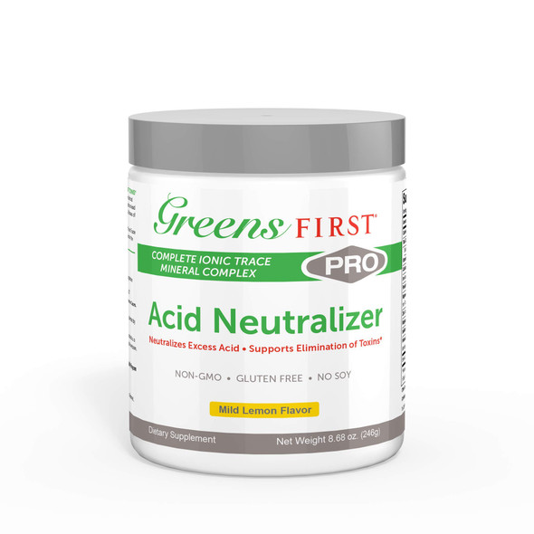Greens First Acid Neutralizer Mild Lemon Flavor 30 Servings Complete Ionic Trace Mineral Complex May Help Neutralize Excess Acids NonGMO  Gluten Free