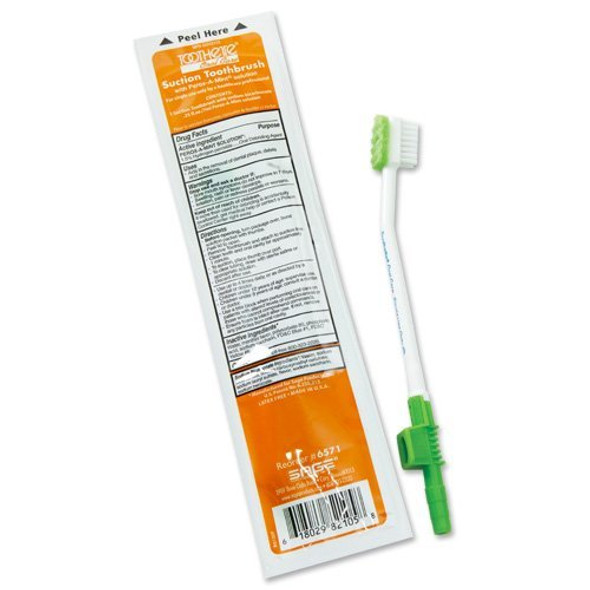 ToothetteOral Care Single Use Suction Toothbrush System with PeroxAMint Solution
