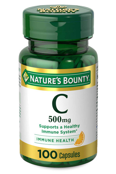 Vitamin C by Nature's Bounty, Immune Support, Vitamin C 500mg, 100 Capsules, White