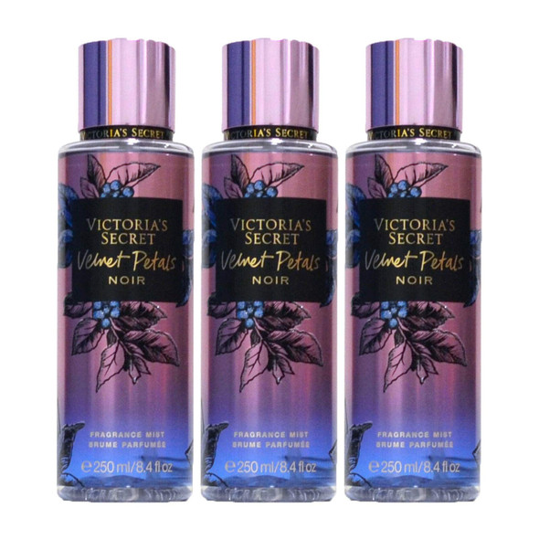 Victorias Secret Velvet Petals Noir Fragrance Mist Lot Of 3