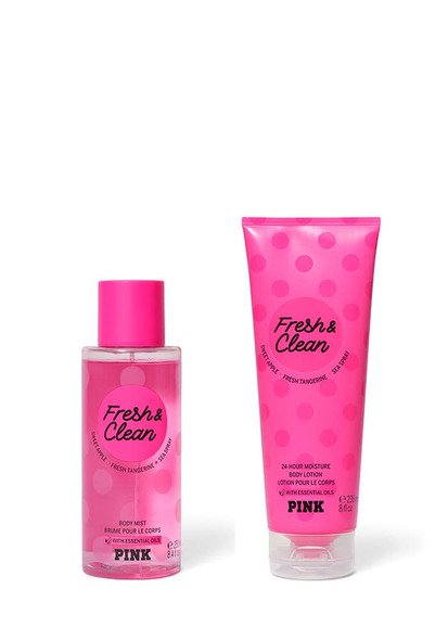 Victoria's secret pink fresh and 2024 clean fragrance travel size body mist