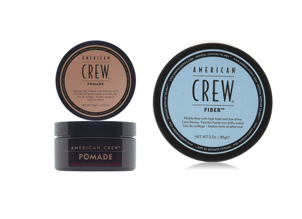 American Crew Pomade 3 oz / 85 g + Fiber - 85 g