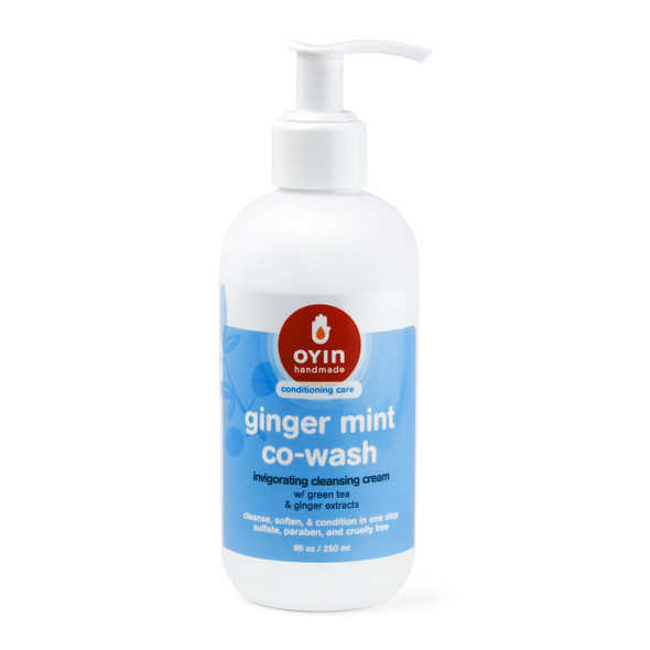 Oyin Handmade Ginger Mint CoWash with Invigorating Cleansing Cream with Green Tea  Ginger Extracts 8 oz