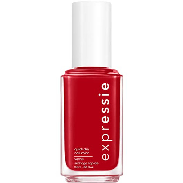 essie expressie QuickDry Vegan Nail Polish Seize The Minute Blue Toned Red 0.33 Ounce