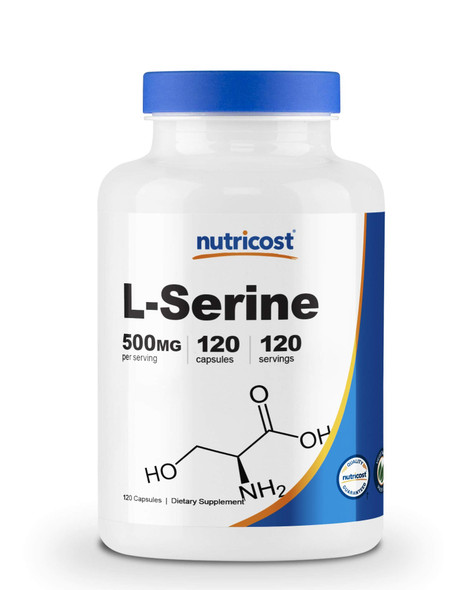 Nutricost L-Serine 500mg, 120 Capsules, 120 Servings - Vegetarian Capsules, Non-GMO, Gluten Free