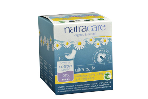 Natracare Natural Ultra Long Pads with Wings 2 X 10 Ct