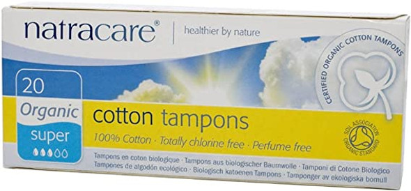 Natracare Tampons Super 20 ct 6 Boxes 120 Tampons Total