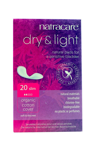 Natracare Dry and Light Incontinence Pads 6 Packs of 20 120 Pads Total