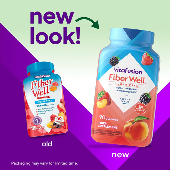 Vitafusion Fiber Well Gummy Vitamins, 90 ct