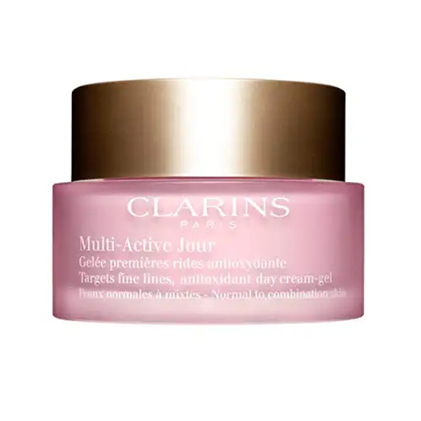 Clarins MultiActive Day CreamGel  MultiTasking Moisturizer  Visibly Minimizes Fine Lines  Boosts Radiance  Hydrates Smoothes and Tones  Normal To Combination Skin Types  1.7 Ounces