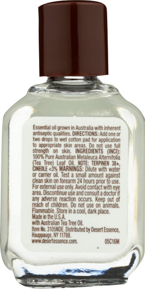 Desert Essence 100 Australian Tea Tree Oil 0.5 Fluid Ounce