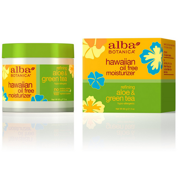 Alba Botanica Hawaiian Oil-Free Moisturizer, Refining Aloe & Green Tea 3 oz