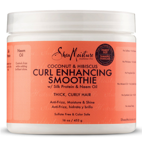 SheaMoisture Coconut and Hibiscus Curl Enhancing Smoothie | Family Size | 16 oz.