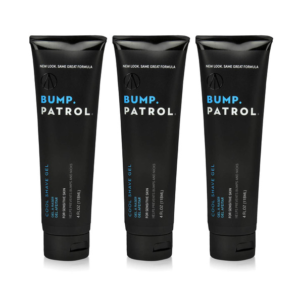 Bump Patrol Cool Shave Gel 4 Ounce Tube Sensitive 118ml 3 Pack