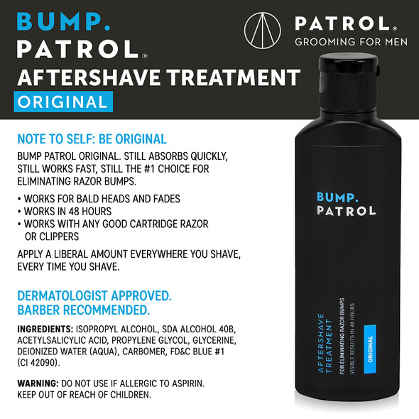 Bump Patrol Original FormulAfter Shave Bump Treatment Serum  Razor Bumps Ingrown Hair Solution for Men and Women  4 Ounces