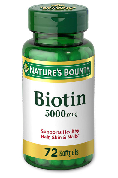 Nature's Bounty Biotin 5000 mcg, 72 Softgels