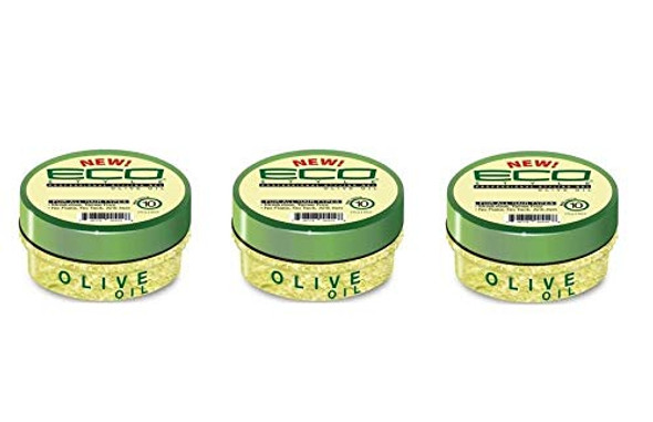 Eco Style Olive Oil Professional Styling Gel  3 Ounce Pack of 3
