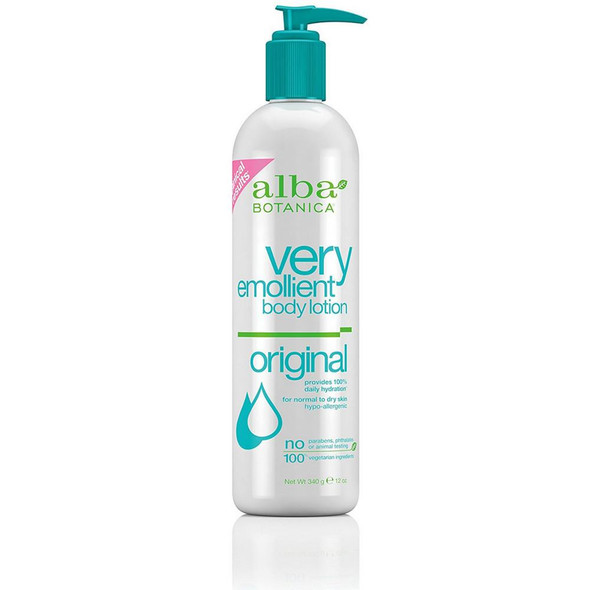 Alba Botanica Very Emollient Body Lotion, Original 12 oz