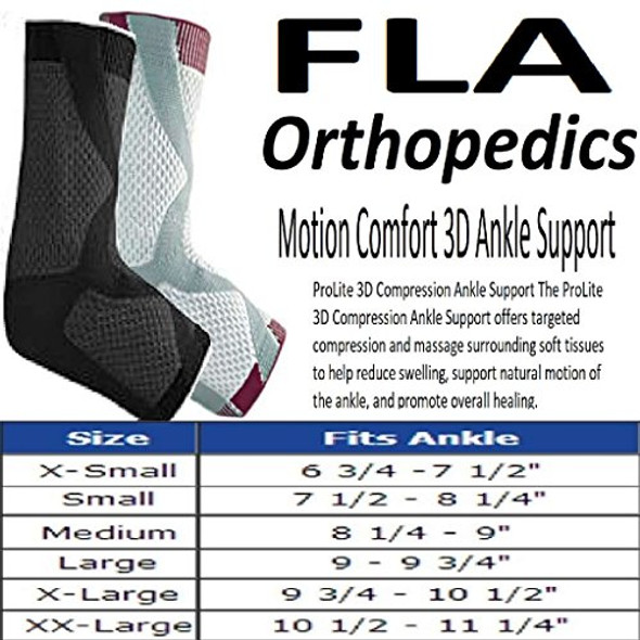 Prolite 3D Right Ankle Support Braces Charcoal XLarge