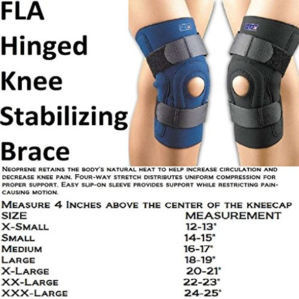 SafeTSport Hinged Knee Brace. Neoprene. XSmall. Black