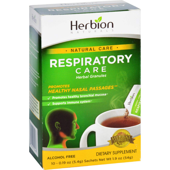 2 Pack of Herbion Naturals Respiratory Care  Natural Care  Herbal Granules  10 Packets  Gluten FreeDairy Free  Wheat Free