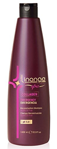 Linange Spa Collagen Emergency Reconstruction Shampoo Els/sles Free 33.8 Oz