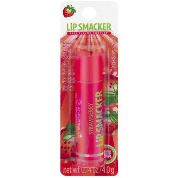 Lip Smacker Strawberry Lip Balm 0.14 oz Pack of 10