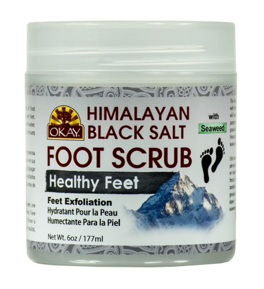 Okay Himalayan Black Salt with Seaweed Foot Scrub 6 Ounce