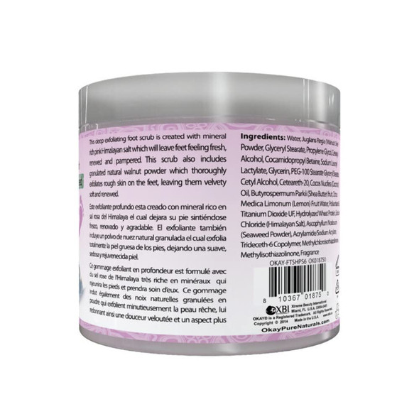 OKAY Himalayan Pink Salt with Seaweed Foot Scrub 6 Ounce