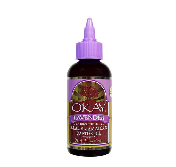 Okay Black Jamaican Castor Oil with Lavender for All Hair Types Grow Strong Healthy Hair Calming Scent 100 Pure 4 Fl Oz