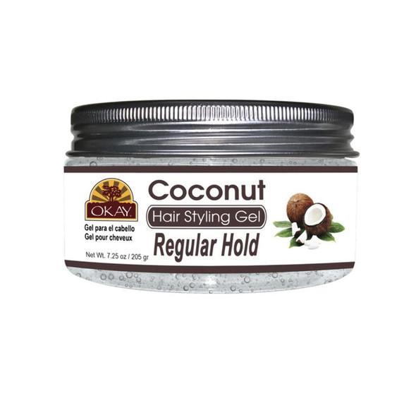 Okay coconut hair styling regular hold gel 7.25 fluid ounce Silver 7.25 Fluid Ounce